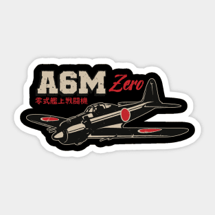 A6M Zero | World War 2 Japanese Plane Vintage Sticker